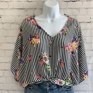 Stripes and Flowers Blouse